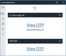 RSA Authenticator 6.2 for Windows